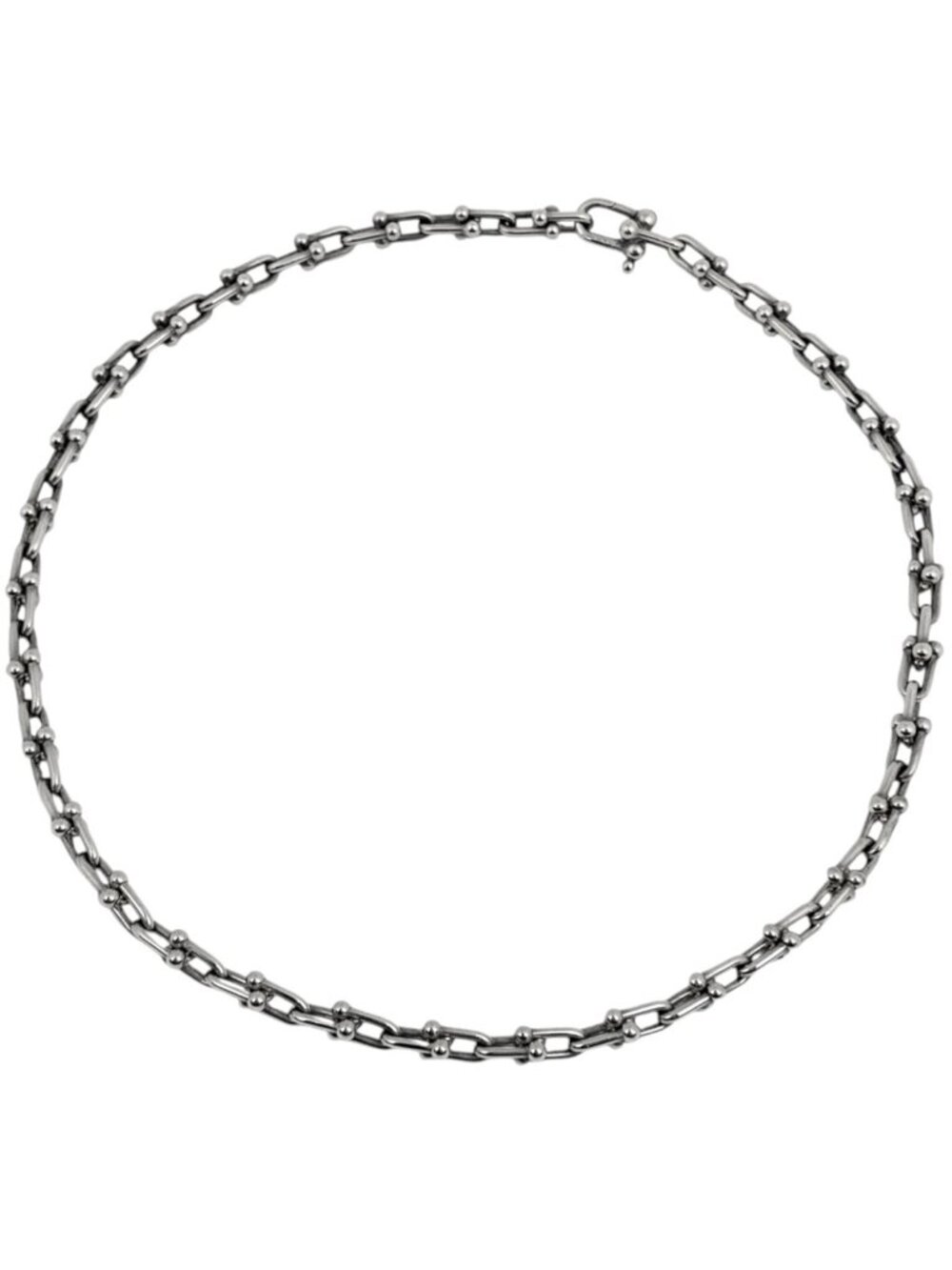 Tiffany & Co HardWear Small Link Necklace Chain 925 Sterling Silver